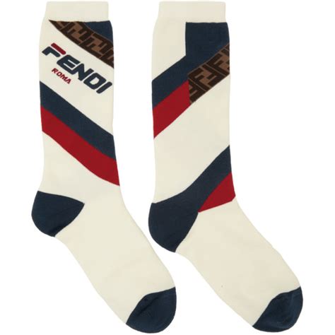 fendi socks white|Socks for Men .